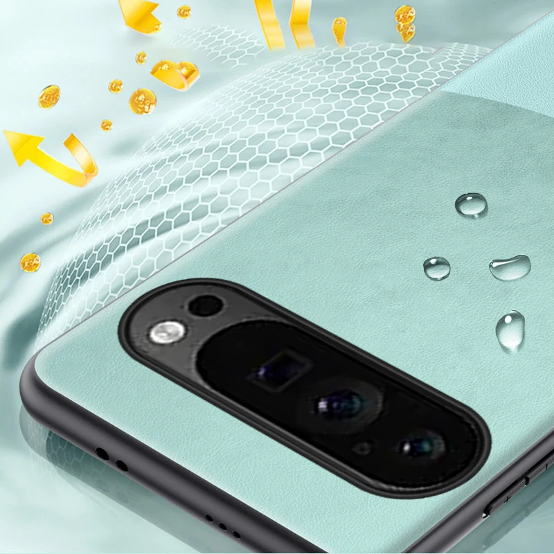 Funda de cuero para teléfono móvil, carcasa rígida con patrón de empalme para Google Pixel 9 Pro XL Pixel 8 7 6 Pro 5a 8a 7a, Pixel9ProXL GGX8B GZC4K GQ57S - imagen 5