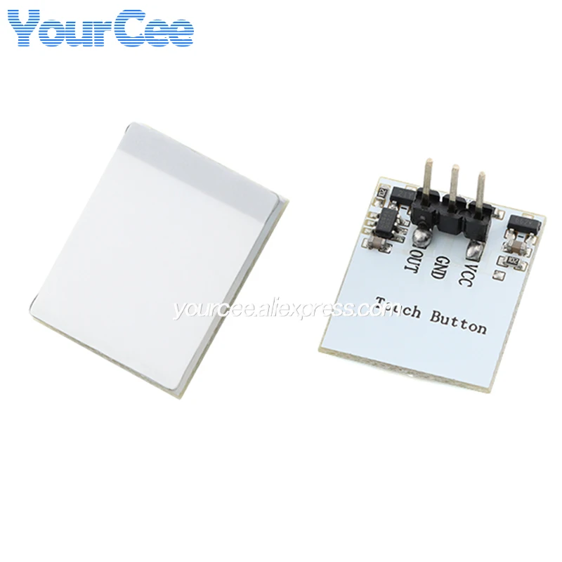 Módulo Sensor de botón de Interruptor táctil capacitivo HTTM, pantalla RGB de 2,7 V-6V, verde, azul, rojo, amarillo, para Arduino, 10 Uds./1 ud. - imagen 3