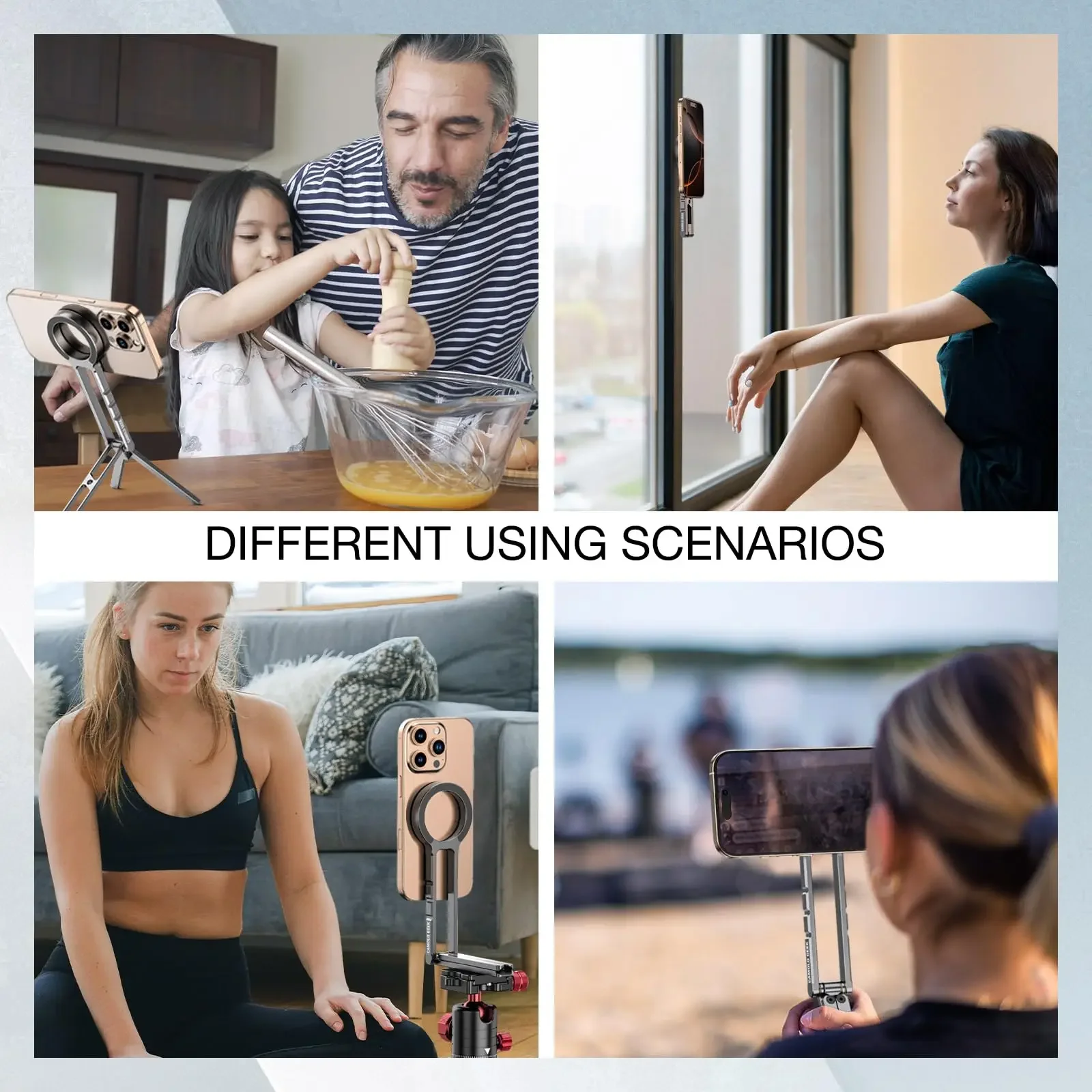 CAMOLO MG-06 trípode magnético para teléfono con Mini trípode Magsafe soporte de bolsillo para teléfono móvil para iPhone 16 15 14 13 12 HUAWEI Xiaomi - imagen 5