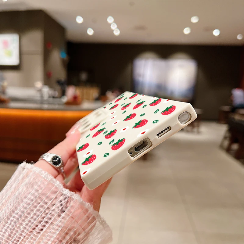 Funda de teléfono de silicona con diseño de cereza bonita para Samsung Galaxy A15 A35 A55 A14 A34 A54 A13 A33 A53 S24 Ultra S23 FE S22 Plus - imagen 4