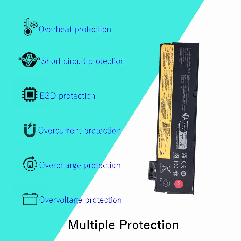 61+ 01AV423 01AV422 01AV424 batería del ordenador portátil para Lenovo ThinkPad T470 T570 A475 A485 T480 T580 P51S P52S 01AV452 01AV490 - imagen 5