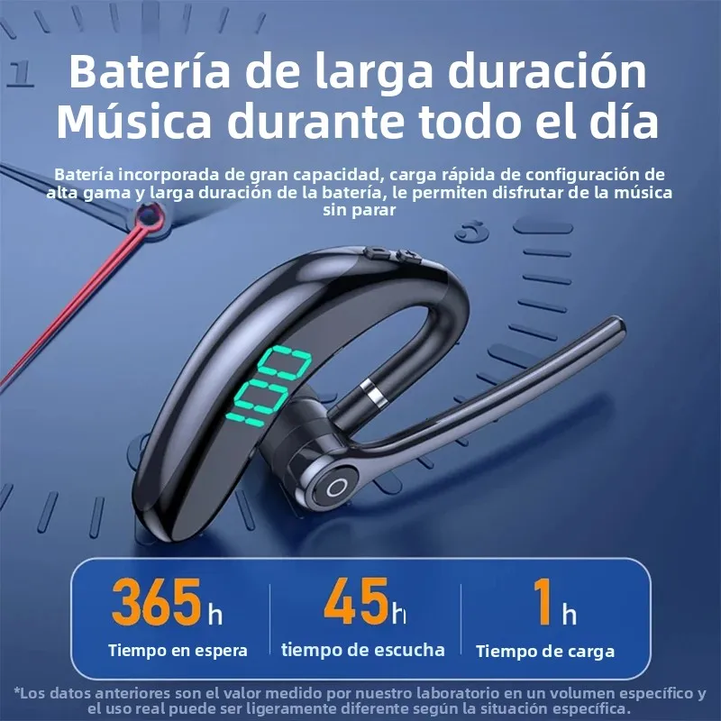 Auriculares inalámbricos Bluetooth con micrófono, auriculares manos libres con cancelación de ruido para hablar, audífonos de conducción de negocios - imagen 2