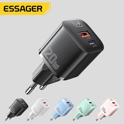 Essager Cargador 20W GaN USB-C PD para iPhone 15 14 13 12 11 Pro Max