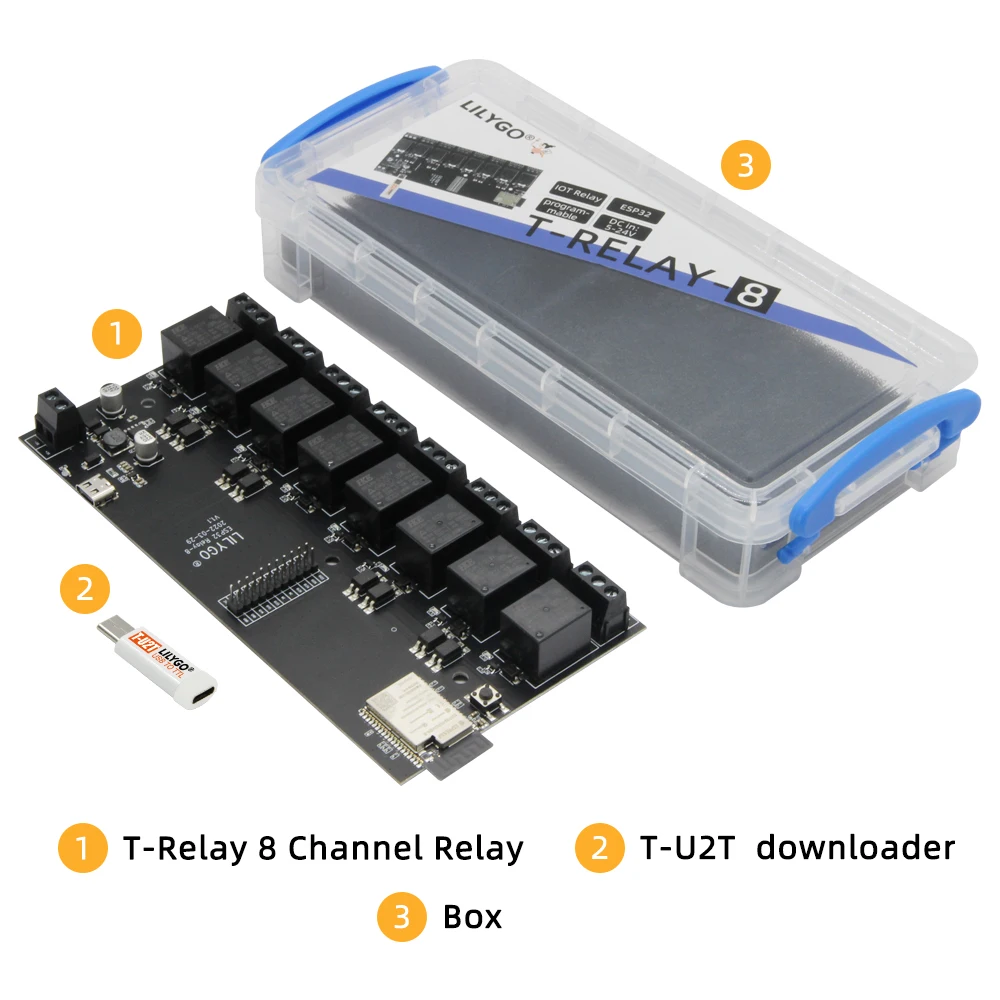 LILYGO ®   Módulo de relé T-Relay 5V de 8 canales ESP32 Placa de desarrollo inalámbrico WIFI Bluetooth con aislamiento optoacoplador para Arduino - imagen 4