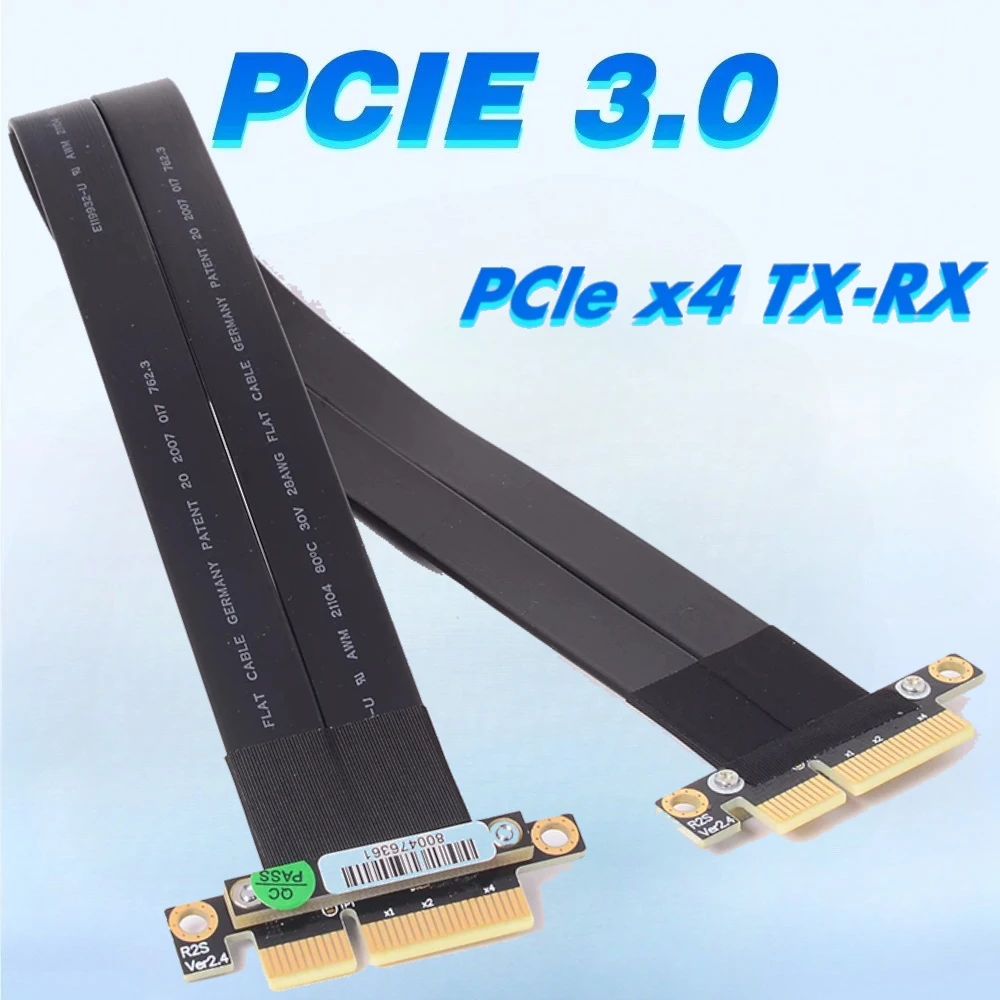 Cable de puente PCIe 3,0 x4 a x4 macho a macho adaptador PCIE x4 Gen3.0 TX-TX extensión directa TX-RX Cable extensor de servidor de intercambio de señal - imagen 3