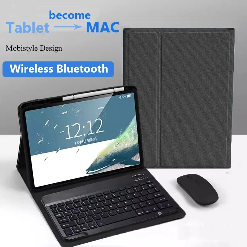 Funda magnética para teclado de Honor Pad 9, 12,1 pulgadas, 2023, 8, 12 pulgadas, X8, 10,1, X8 Lite, 9,7, funda inalámbrica, ranura para bolígrafo de ratón