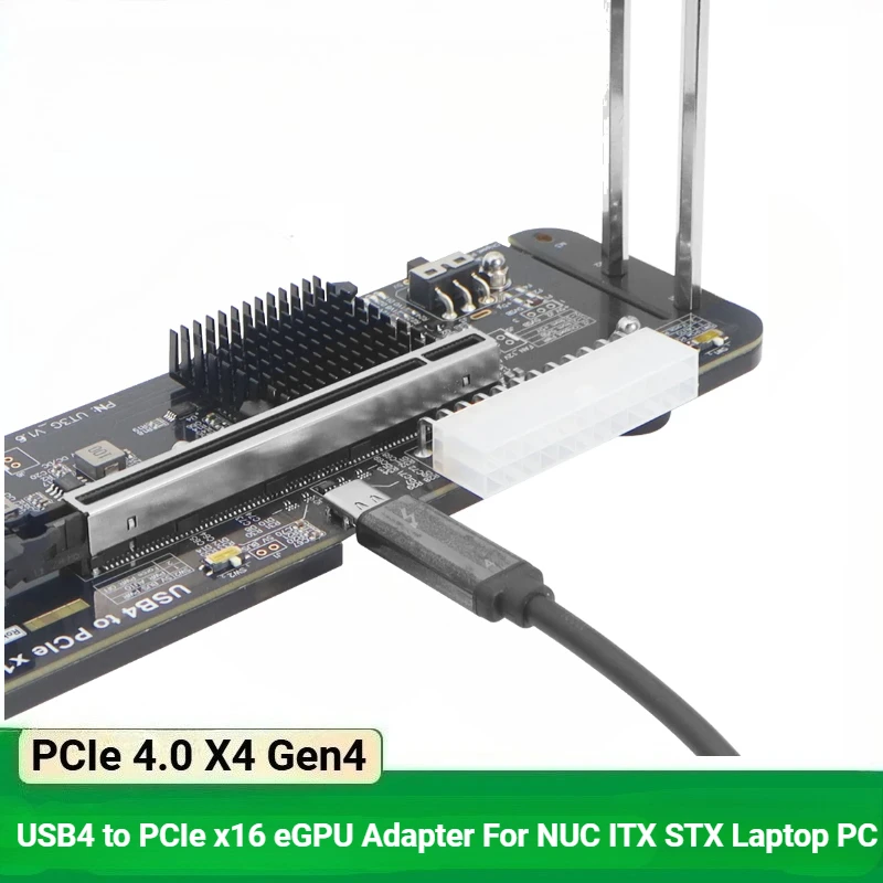 Tarjeta gráfica externa para portátil, adaptador USB4 a PCIe x16 eGPU PCIe 4,0 X4 Gaming para Thunderbolt 3/4 para portátiles NUC ITX STX - imagen 3
