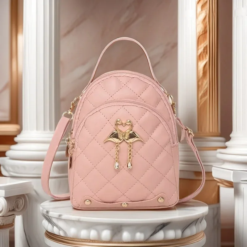 Mini mochila de moda para mujer más vendida, bolso de ocio con bolsillo para teléfono, mochila femenina elegante y multifuncional - imagen 4