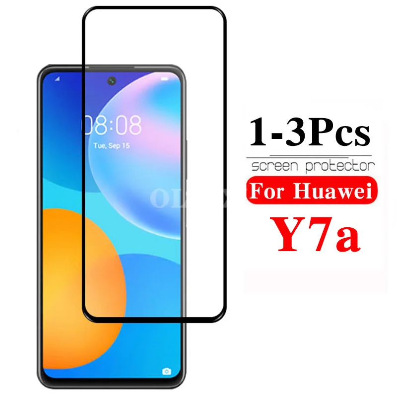 Protector de pantalla de vidrio templado para huawei, protector de pantalla de vidrio templado para huawei y7a y7 a y 7a huawey y7a huaweiy7a, 1 a 3 unidades