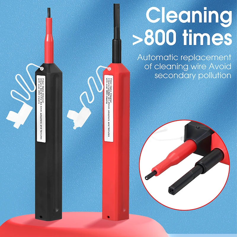 Bolígrafo de limpieza facial de fibra óptica SC FC ST E2000 (2,5mm)/LC MU (1,25mm) (opcional), Herramientas de limpieza de conectores de fibra óptica con un clic - imagen 5