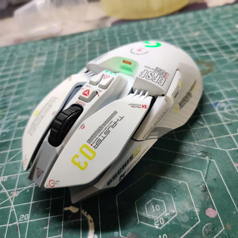 Para compatible con G903RGB/G903 hero, ratón RGB inalámbrico con cable de modo dual, pulverización pintada a mano, juego de piezas de ratón/carcasa personalizables DIY - imagen 3