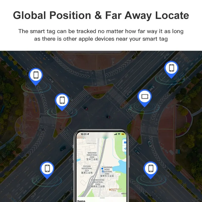 Rastreador GPS Bluetooth inteligente funciona con Find My APP, dispositivo de recordatorio antipérdida para etiqueta de Iphone, localizador de repuesto con clasificación MFI - imagen 4