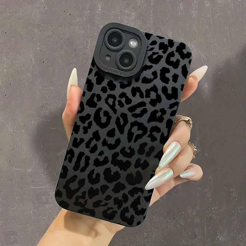 Funda de teléfono con estampado de leopardo para iPhone 17 fundas iPhone 15 14 13 12 11 16 Pro Max XS XR 7 8 Plus 16E cubierta de parachoques a prueba de golpes - imagen 4