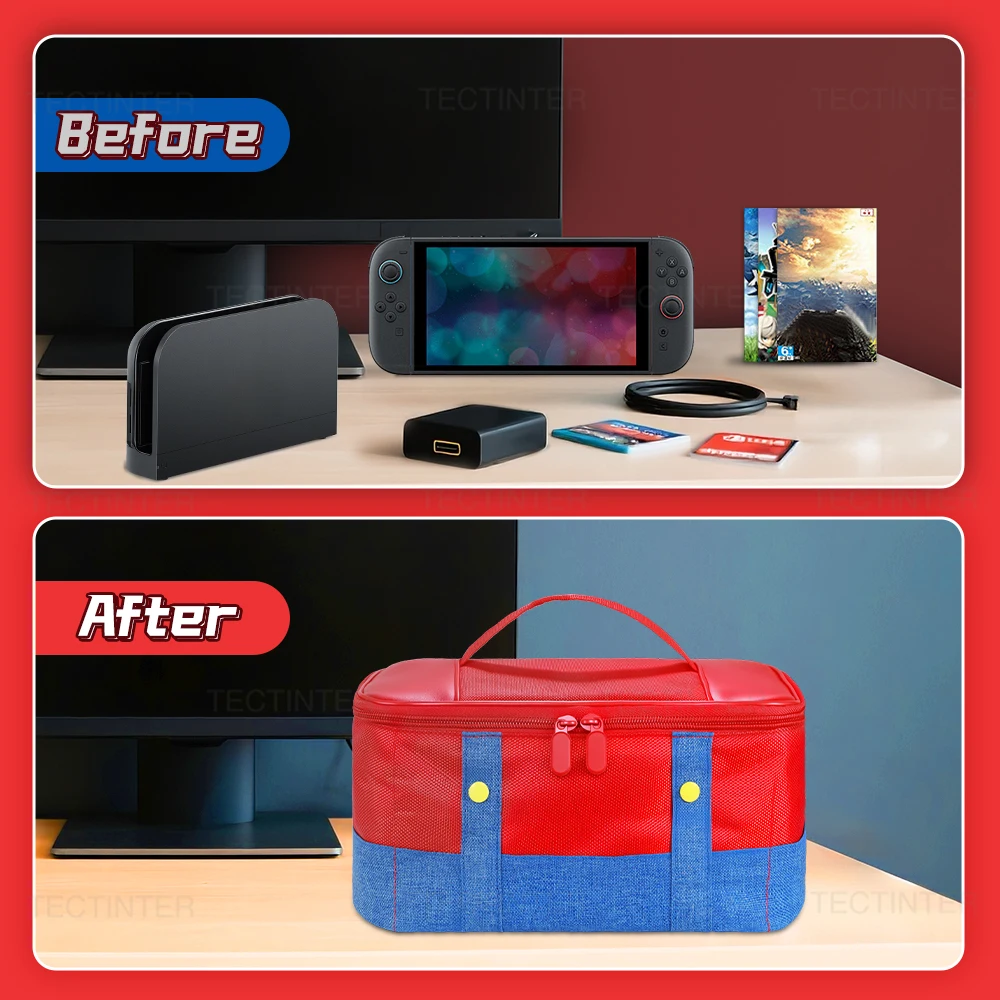 Funda protectora de transporte grande para Nintendo Switch 2, consola Pro, bolsa de almacenamiento de viaje para accesorios de interruptor - imagen 5
