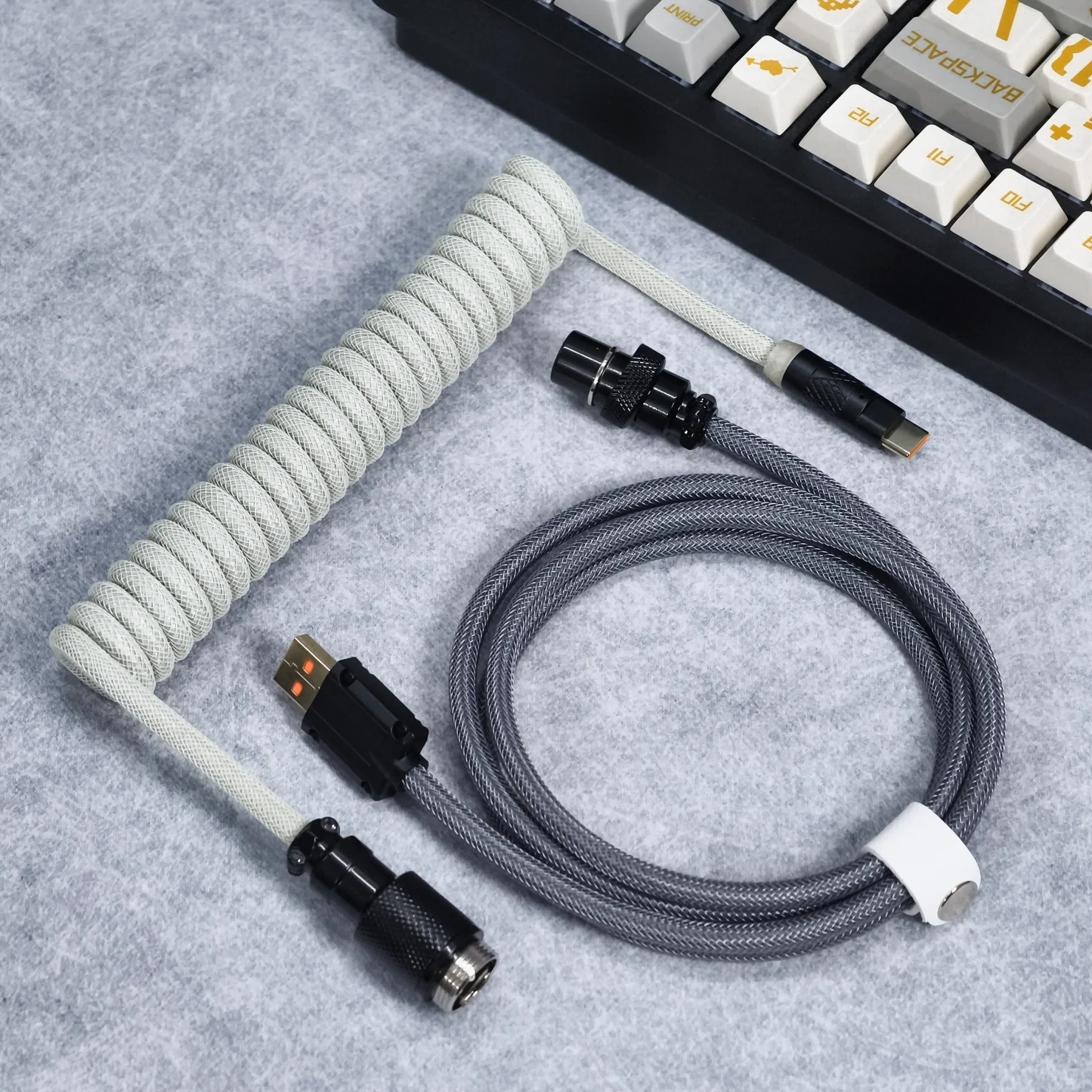Cable de aviador 8K, 59 pulgadas, USB A a TYPE-C, compatible con tasa de retorno 8K, USB-A tipo C para interruptor magnético, Teclado mecánico, Kit DIY - imagen 2