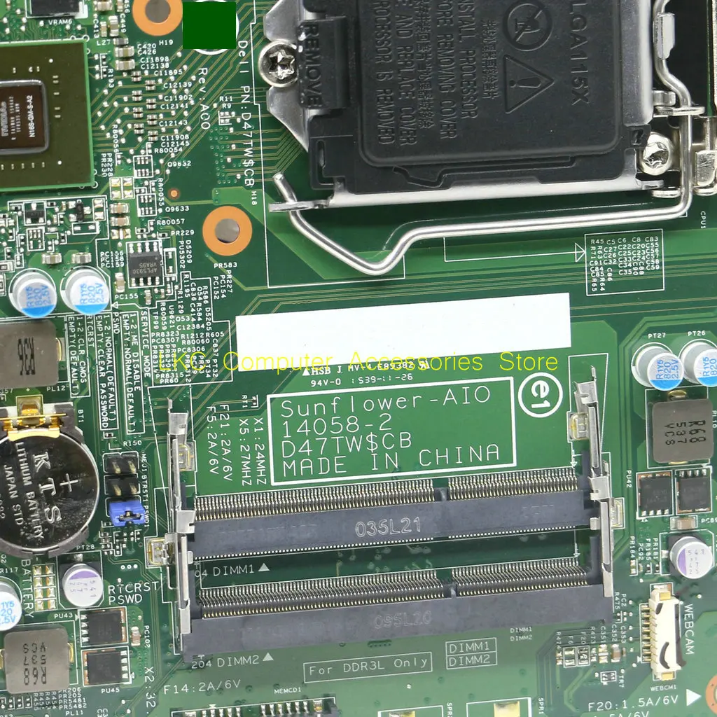 Nuevo para DELL Vostro 5460 Inspiron 5459 AIO placa base RY75N 0RY75N CN-0RY75N WCWFJ 0WCWFJ CN-0WCWFJ 14058-2 D47TW 100% probado - imagen 5