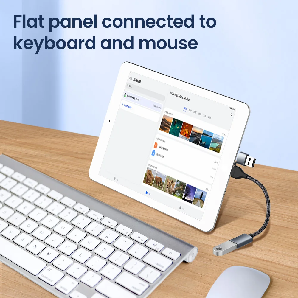 Adaptador de teléfono USB C OTG 2 en 1, Cable macho A hembra 2,0, para Samsung, Xiaomi, teléfono, portátil y tableta - imagen 3