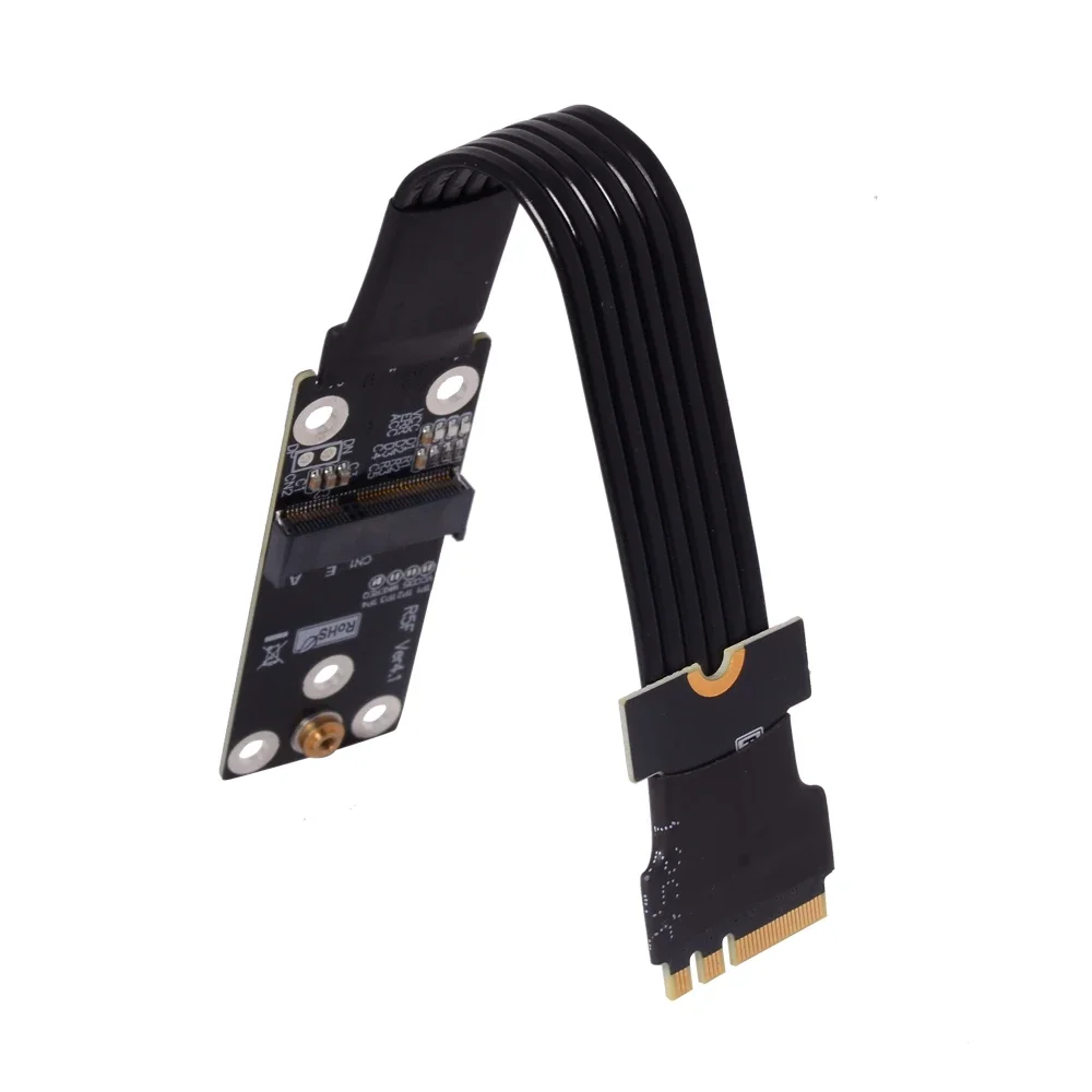 Riser PCI-e 4,0 M.2 WiFi cinta Riser tarjeta Cable adaptador PCI-E 4,0 M2 WiFi llave A.E Cable plano convertidor para extensor de placa base - imagen 4