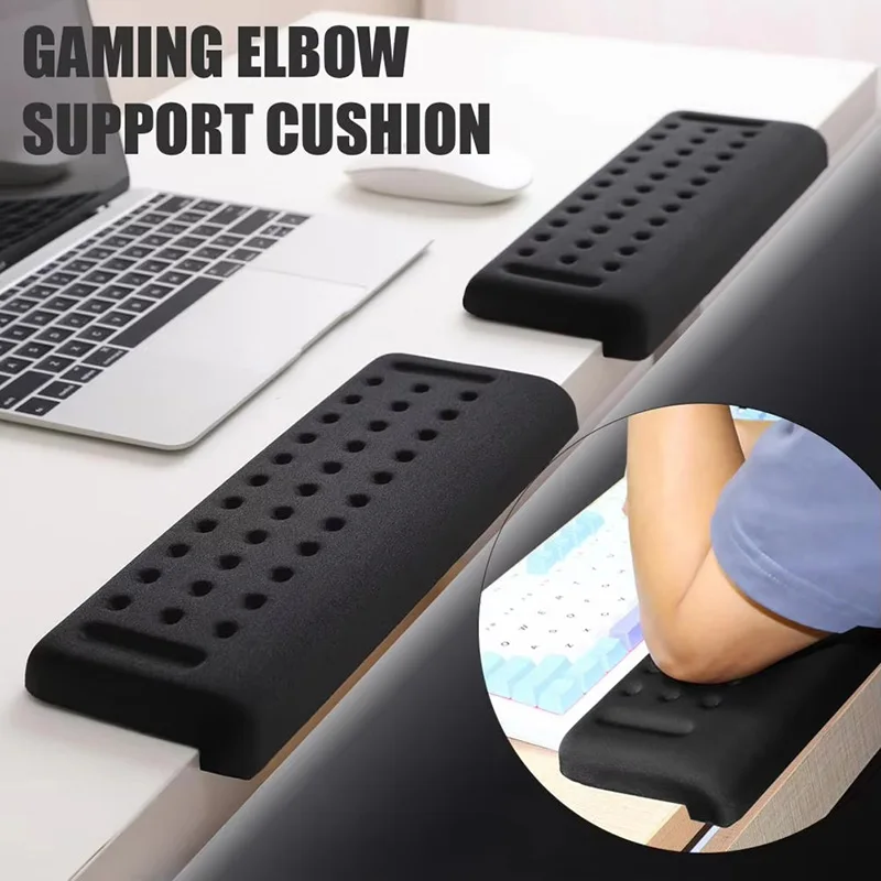 Alfombrilla para teclado y ratón en forma de L, almohada para codo de espuma viscoelástica, cojín ergonómico para borde de escritorio, almohadilla para reposamuñecas para teclado para juegos y oficina - imagen 5