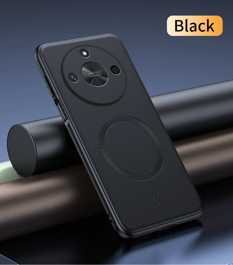 Para Honor X50 funda protectora de cuero magnética para Honor X50 alta calidad antihuellas antideslizante PC + TPU - imagen 3