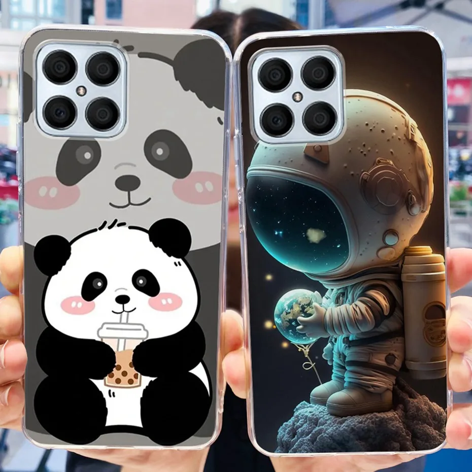 Preciosa funda estampada para Honor X8 TFY-LX1 TFY-LX2 TFY-LX3, funda trasera de silicona suave TPU para HonorX8 X 8 4G - imagen 2