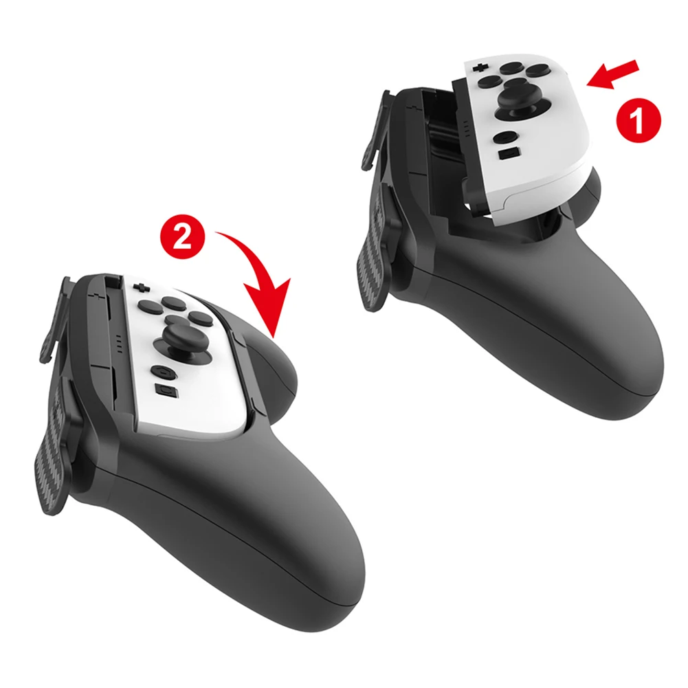 Paquete de 2 empuñaduras de mano para Joycon, soporte cómodo, agarre izquierdo + derecho, soporte para controladores, mango de juego, empuñadura para Switch 2, accesorios - imagen 3