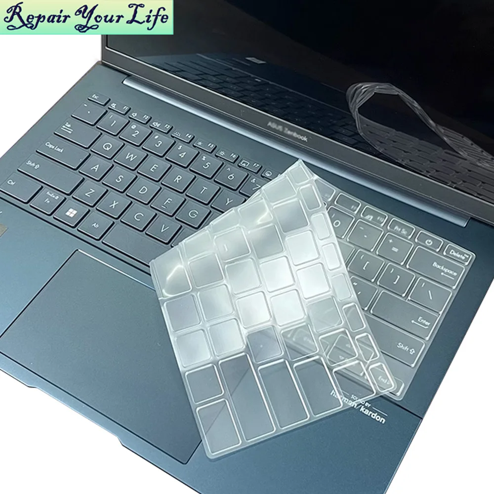Funda antipolvo para Teclado de portátil Asus Zenbook 14 OLED UX3405MA UX3405 UX3405MA-PZ075W 2024 TPU, Protector de piel transparente, nuevo - imagen 2