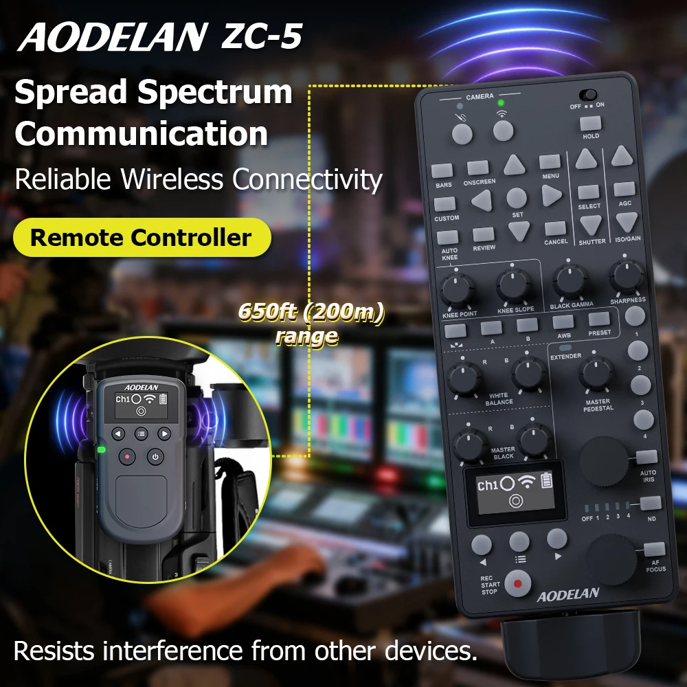 Control remoto de videocámara inalámbrica ZC-5 para cámara de vídeo Canon G70 G60 G50 XF705 XF605 XF405 C80 C700 XA75 XA70; Reemplace el Canon RC-V100 - imagen 2