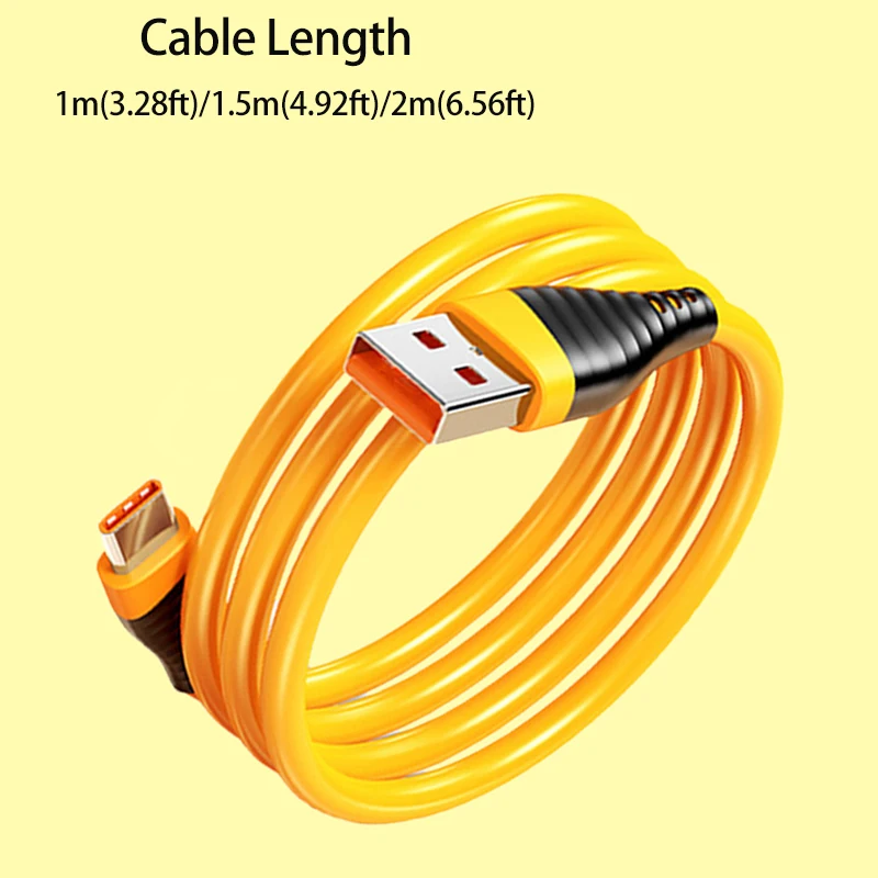Cable de datos de carga rápida USB tipo C, 120W, 6A, goma líquida suave, cargador de teléfono Android, Cable de transferencia de datos USB A a tipo C - imagen 3