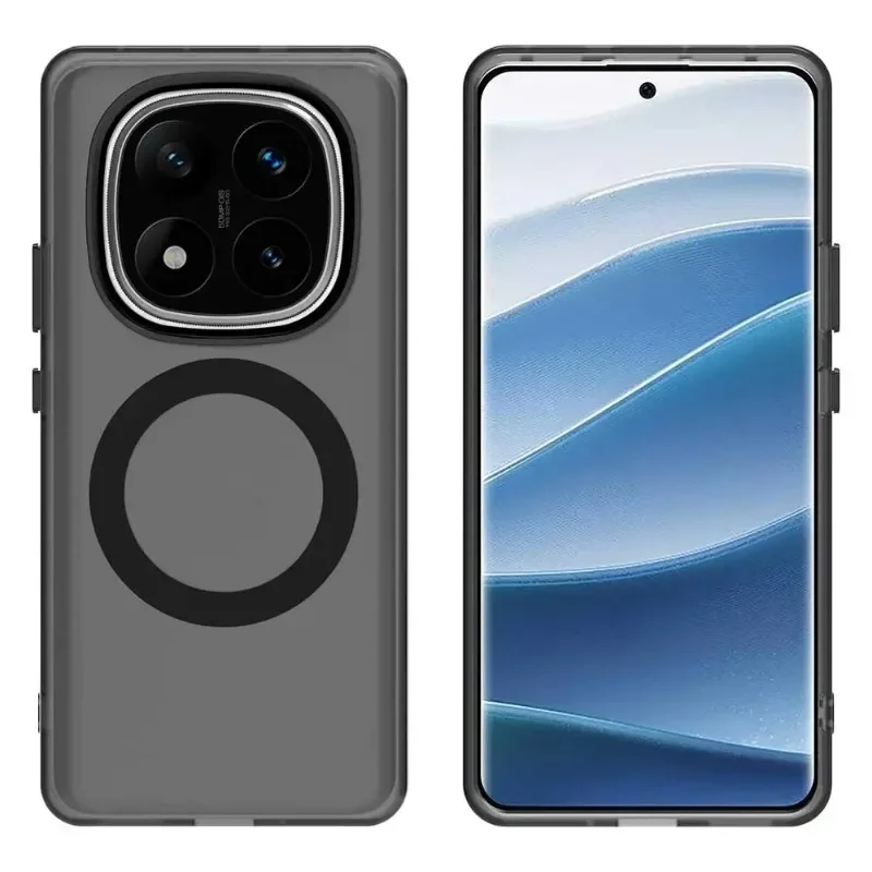 Funda M7pro para Magsafe, funda rígida mate magnética para Xiaomi POCO M7 Pro 5G M7pro Candy translúcido PC + parachoques TPU a prueba de golpes - imagen 3