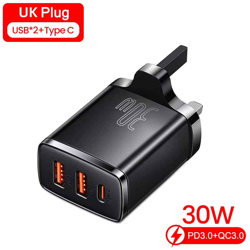 3 Ports 30W UK Plug