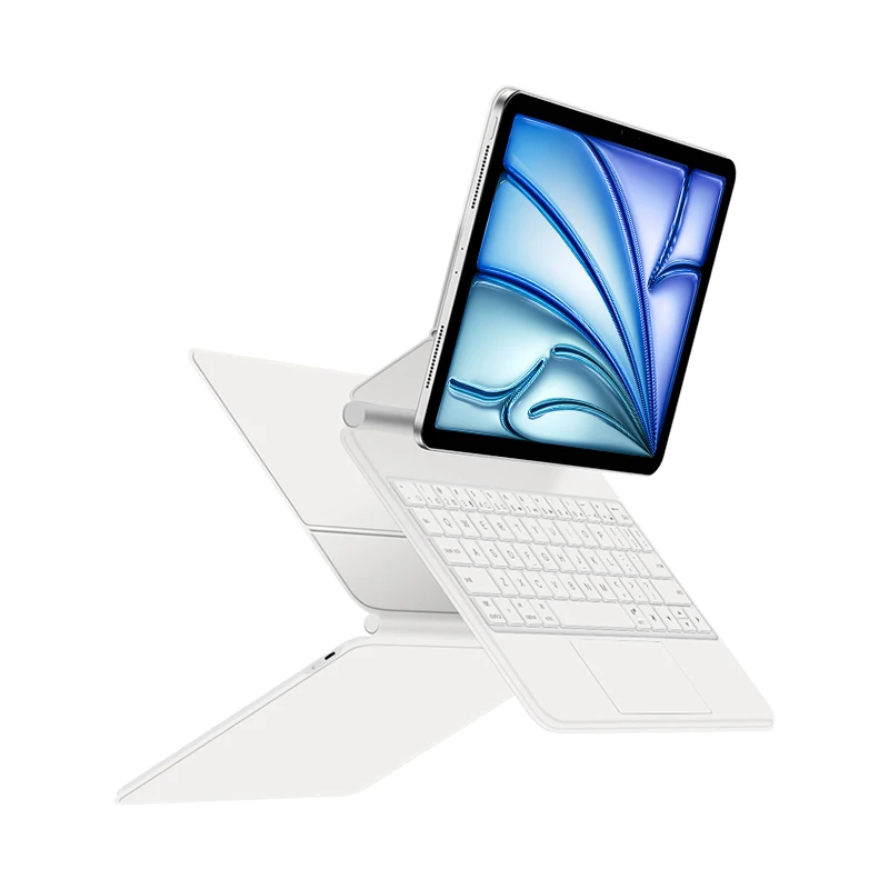 HUWEI teclado mágico para el nuevo iPad Air 2024 iPad air 11 Air 6 11 "funda con soporte ajustable retroiluminación teclado táctil multilingüe - imagen 3