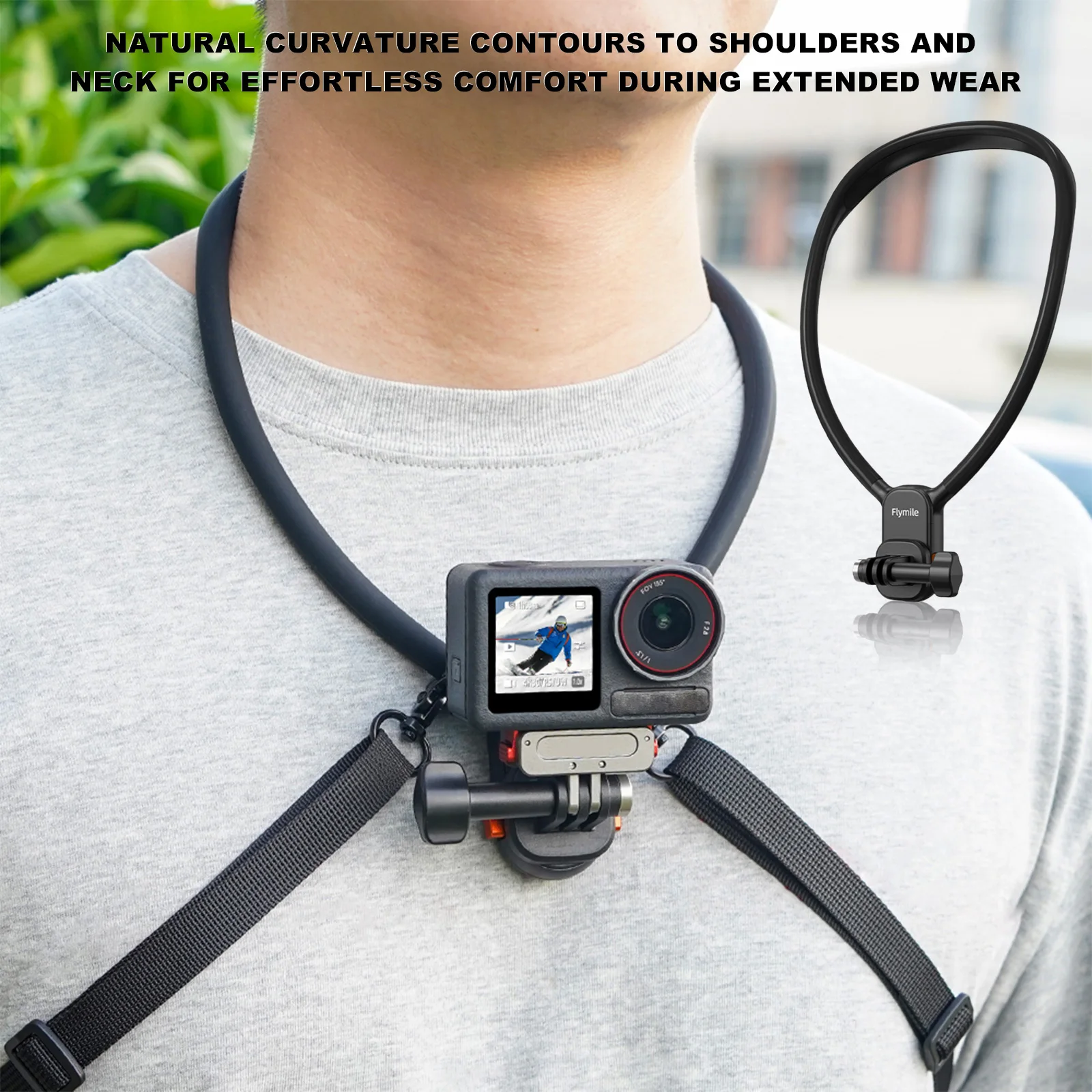 Soporte para el cuello para cámara DJI Action 5 Pro/Osmo 360, soporte para el cuello, soporte para el cuello, soporte para el cuello para Selfie Vlog, correa para el pecho - imagen 5