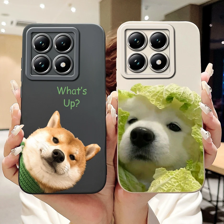 Para Xiaomi 14T Pro funda bonita de dibujos animados de perro suave TPU carcasa de protección completa para cámaras para Xiaomi Mi 14T Pro Mi14T 5G fundas de teléfono - imagen 2
