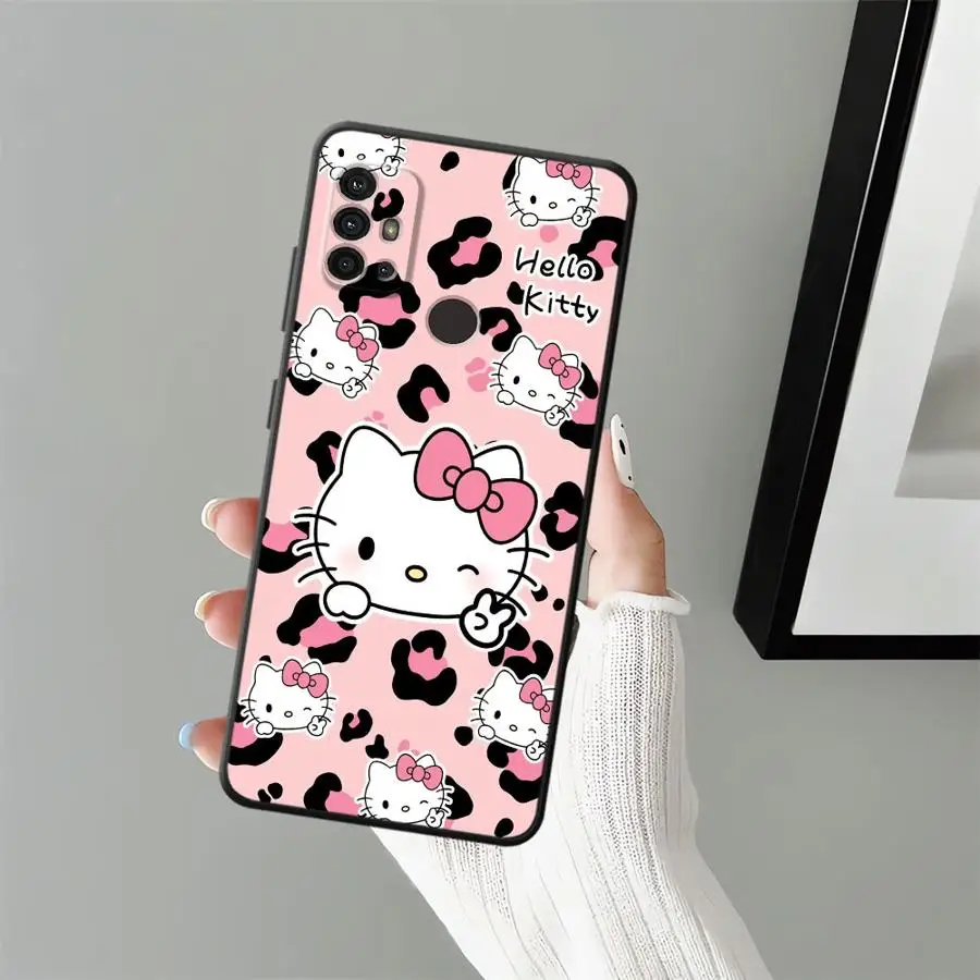 Sanrio Hello Kitty Sanrio funda de teléfono suave negra para Motorola Mot G51 G73 G71 G22 Edge40 G50 G60 G32 G52 Edge 20 Pro 30 - imagen 4