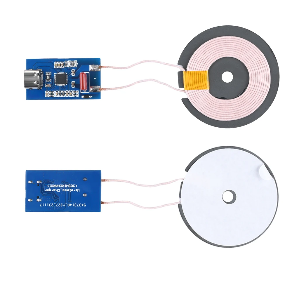Módulo de carga inalámbrica IP6826 de alta potencia, 5W, 10W, 15W, placa de circuito de bobina DIY tipo C para módulo de cargador inalámbrico de carga rápida Qi - imagen 2