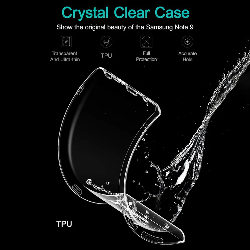 Fundas de TPU suaves y ultrafinas y cristalinas para Samsung Galaxy Note9 Note 9 funda trasera de teléfono Gel transparente GalaxyNote9 - imagen 4