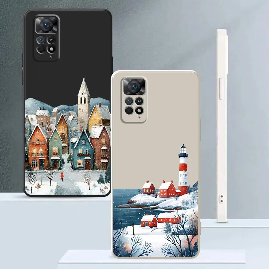 Funda de teléfono suave de Papá Noel de Navidad para Xiaomi Redmi Note 10 11 Pro 13 12 ProPlus 12s 11s 10 10Lite 14 Pro Plus