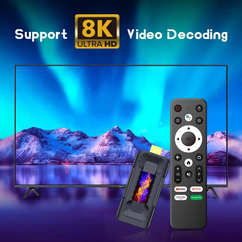 Dispositivo de TV inteligente, decodificador con Android 13, RK3528, cuatro núcleos, A53 Cortex, compatible con vídeo 8K, Andoird, BT5.0, WIFI6, HDR10, Control de voz - imagen 2