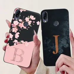 Funda Silicona Negra Floral Protección Asus Zenfone Max Pro M1