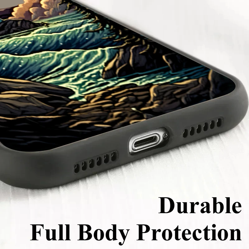 Funda para Xiaomi 13T Pro Mi 14 13 12 11 Lite5G NE 12T Poco X5 X3 F5 X6 M6 F6 Pro 4G paisaje de amanecer hermosa cubierta de río de montaña - imagen 4