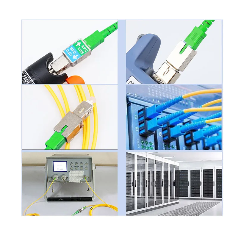 Convertidor de fibra óptica 0dB SC/UPC macho a SC/APC hembra conector de fibra óptica conversión mutua adaptador UPCAPC de medios Ethernet - imagen 2