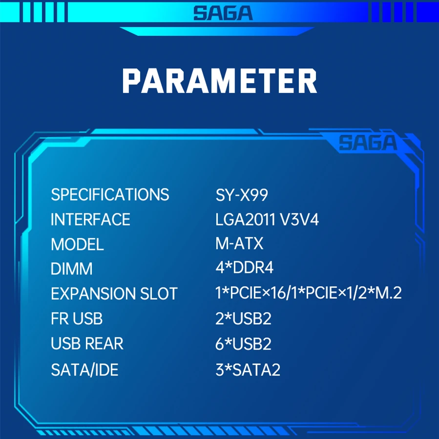 Componentes de ordenador SOYO X99 conjunto de placa base con LGA2011-3 Xeon E5 2650 V3 CPU DDR4 16GB (2*8GB) 2133MHZ memoria RAM PC de escritorio - imagen 4