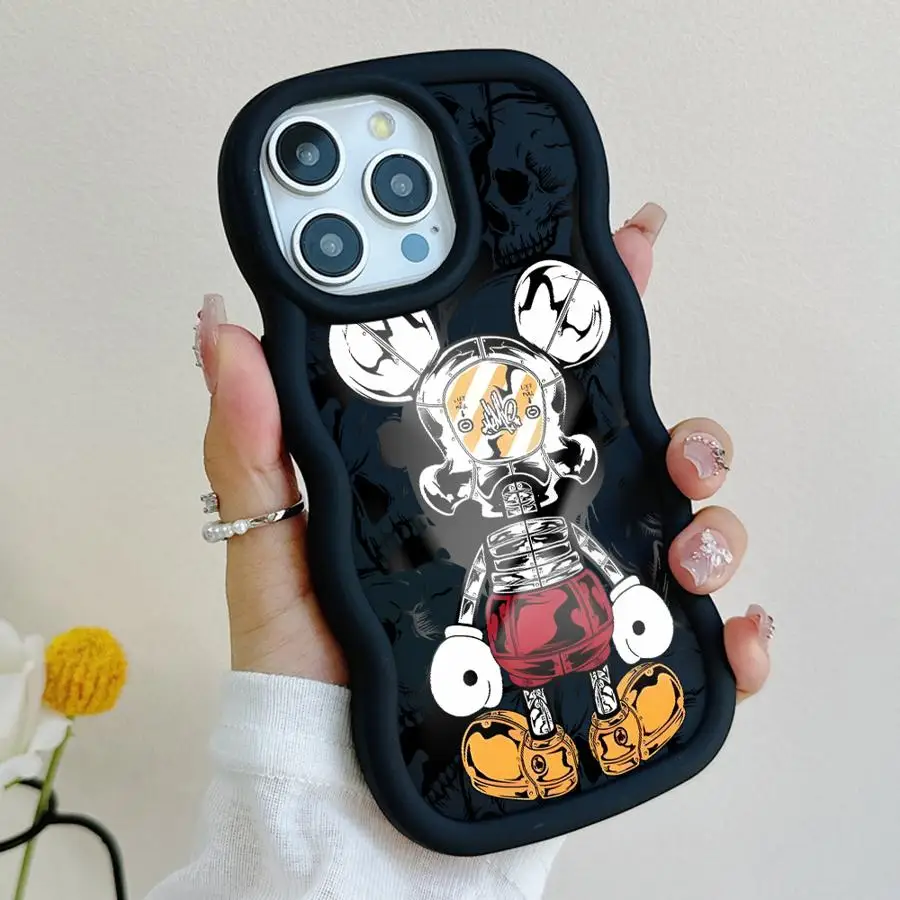 Funda de calavera DisneyMickey para Xiaomi Redmi Note 9 10 11 12 Pro 14 13 14 Pro Plus 8 9s 10s 10Lite funda suave - imagen 2