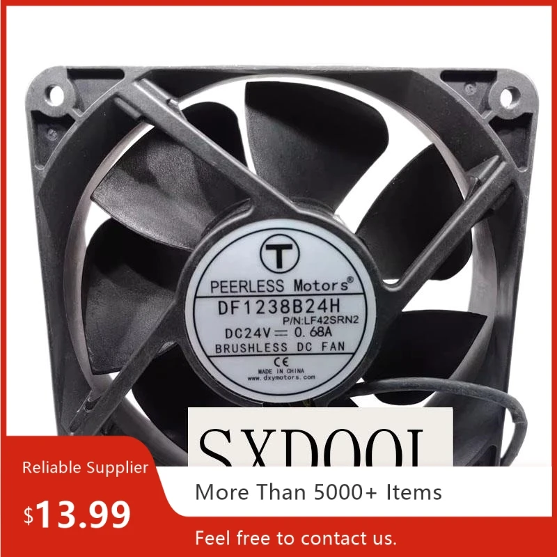 Para PELKO DF1238B24H 120x120x38mm DC 24V 0.68A Ventilador de enfriamiento de doble bola de 3 cables