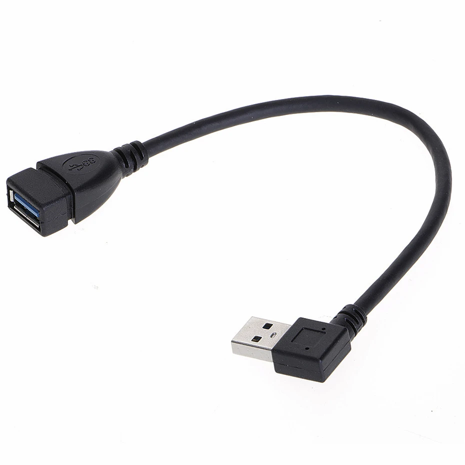 Ejemplo de conexión del cable USB 3.0 en ángulo