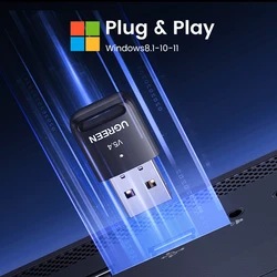 UGREEN Dongle USB Bluetooth 5.3/5.4 para PC - Receptor y Transmisor
