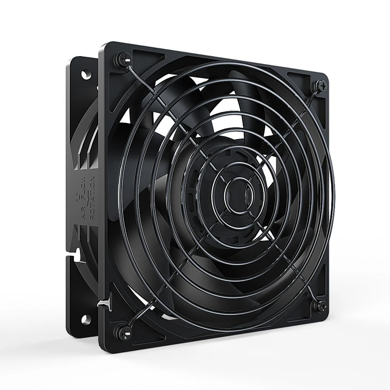 Teucer-ventilador para caja de ordenador, dispositivo de 12cm, 12038 RPM, 12V, 4 pines, para estación de trabajo, gabinete, disipador térmico, radiador - imagen 3