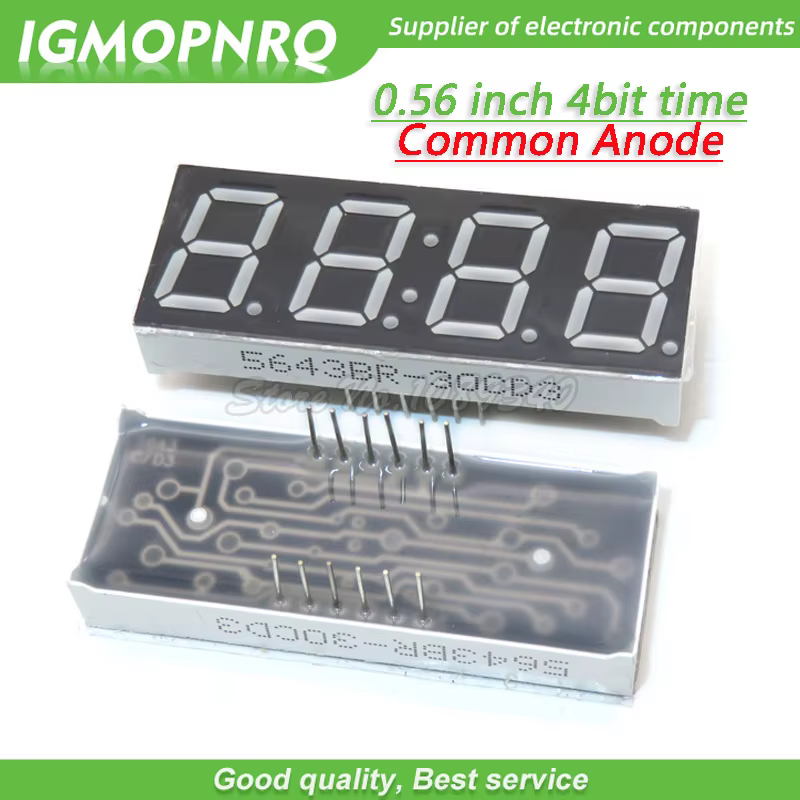 5 uds 0,56 pulgadas tubo Digital 1 Bit/2 Bit/3 Bit/4 Bit/4 Bit tiempo pantalla LED roja cátodo común/ánodo Digital 0,56 pulgadas led - imagen 5