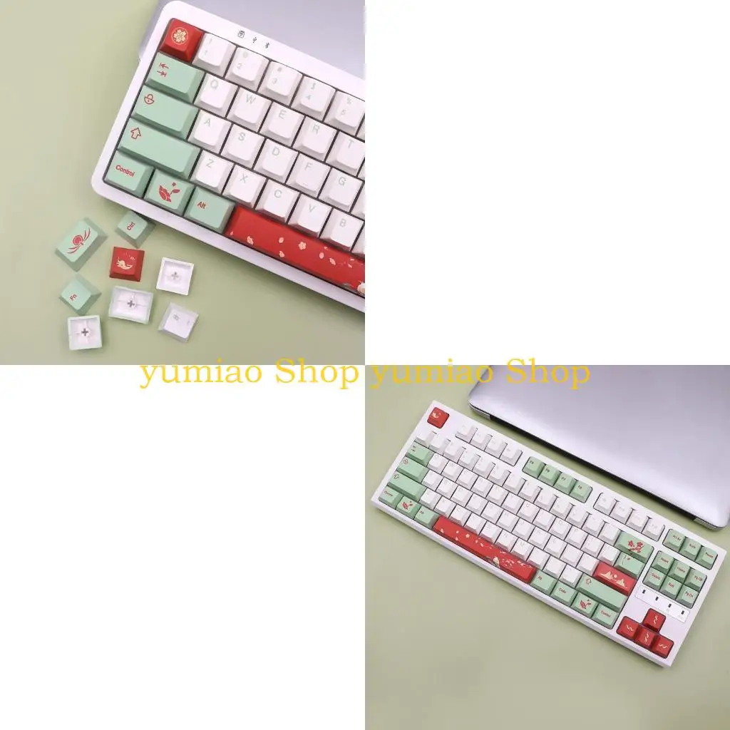 587B 136-Key KeyCap PBT Dye Sub Cherry KeyCaps para 61/64/68/84/980/104/108 Mecánico